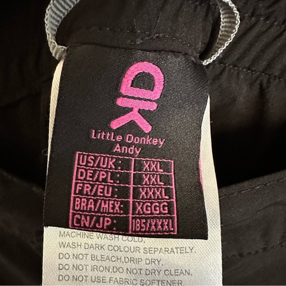 Little Donkey Andy Size XXL Black Nylon Zip Off Convertible Cargo Pants Active - Picture 4 of 6